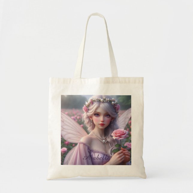 Bolso De Tela Hermosa hada de junio en Rosas (Frente)