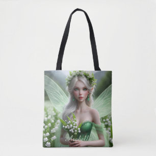 Bolso De Tela Hermosa hada de mayo en Lilies del Valle