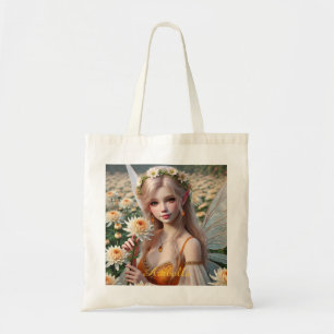 Bolso De Tela Hermosa hada de noviembre en crisantemos