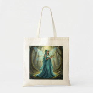 Bolso De Tela Hermosa hada turquesa de diciembre