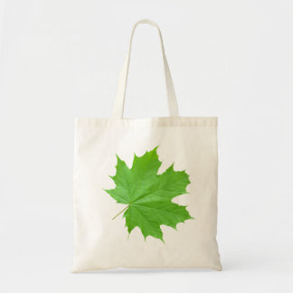 Bolso De Tela Hermosa hoja verde de arce feliz