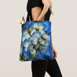 Bolso De Tela Hermosa Hydrangea Floral Azul