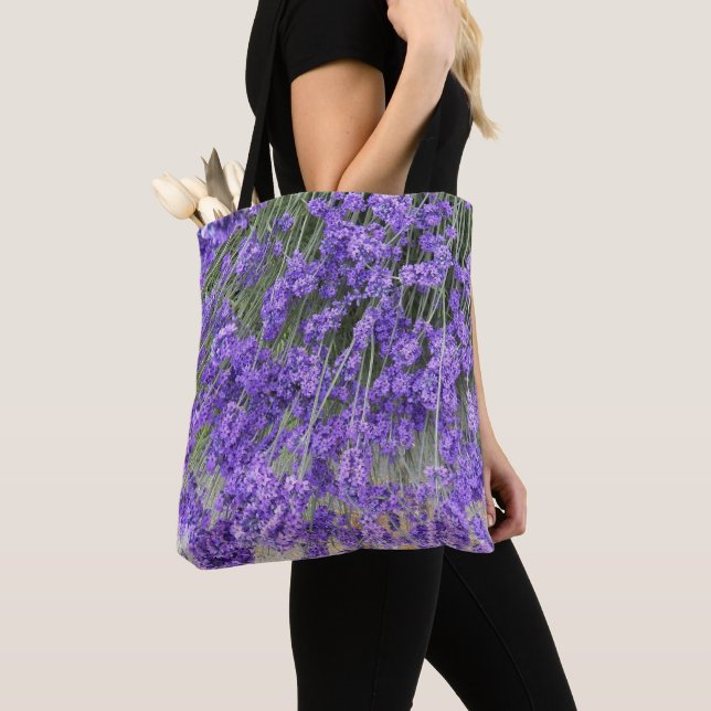 Bolso De Tela Hermosa Lavanda florece floral (Detalle)