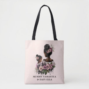 Bolso De Tela Hermosa mamá y hija negras (7)