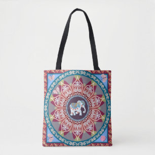 Bolso De Tela Hermosa manta cuadrada de estilo étnico con mand
