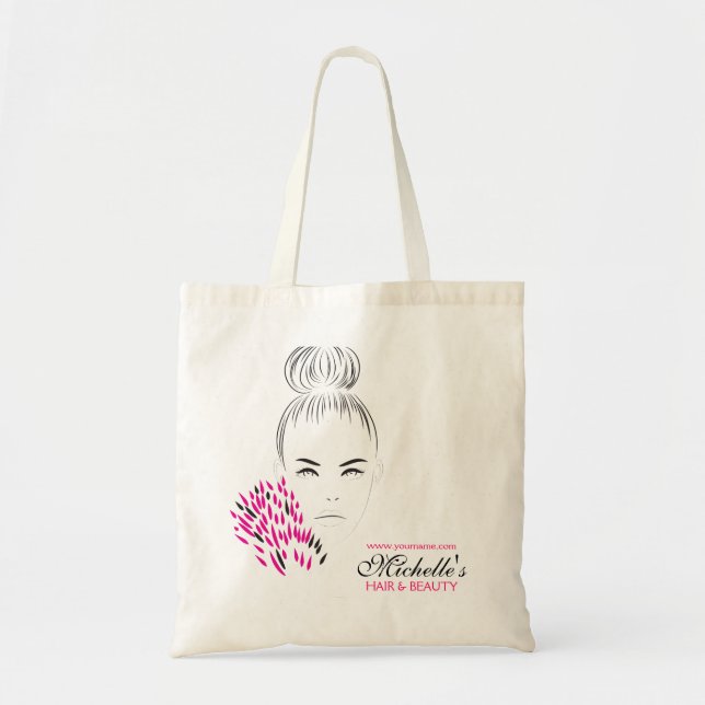 Bolso De Tela Hermosa marca de ilustracion de moda femenina (Frente)