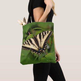 Bolso De Tela Hermosa mariposa de cola cruda de tigre occidental