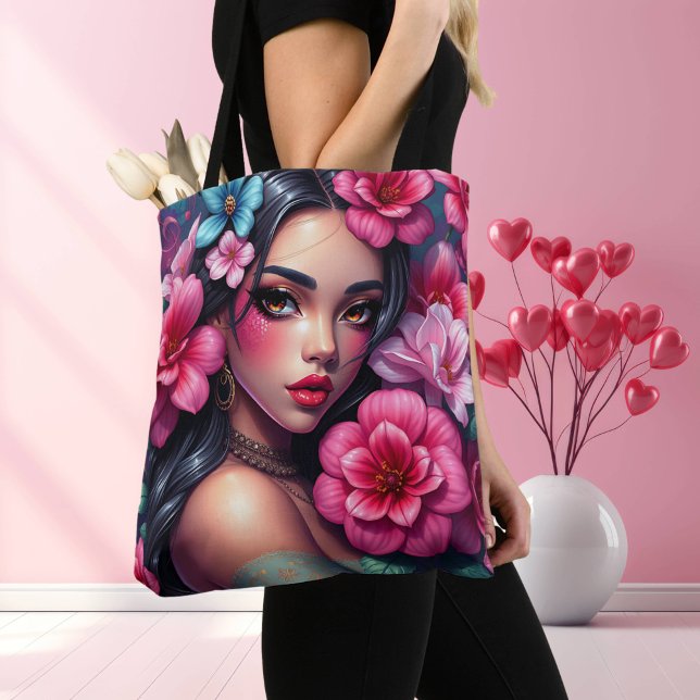 Bolso De Tela Hermosa mujer animadora hispánica (Subido por el creador)