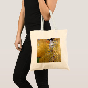 Bolso De Tela Hermosa mujer en oro Gustav Klimt