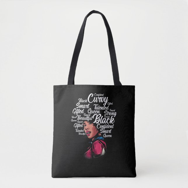 Bolso De Tela Hermosa mujer negra reina del cabello (Anverso)