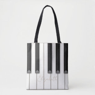 Bolso De Tela Hermosa música personalizada con claves de piano r