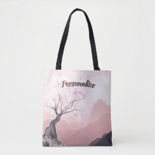 Bolso De Tela Hermosa naturaleza rosa surrealista