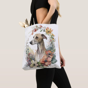 BOLSO DE TELA HERMOSA PERROS DE COLOR BLANCO Y ABRIGO