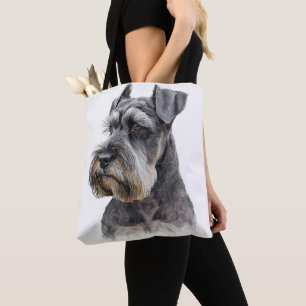 BOLSO DE TELA HERMOSA SAL Y MINIATURA PEPPER SCHNAUZER PERRO