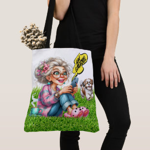 Bolso De Tela Hermosa Senior - ¡Mira Atrás!