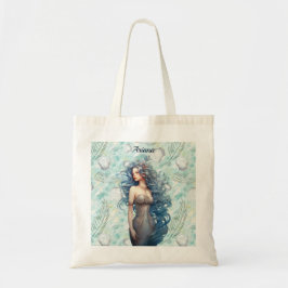 Bolso De Tela Hermosa sirena azul-haitiana