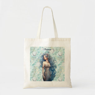 Bolso De Tela Hermosa sirena azul-haitiana