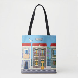 Bolso De Tela Hermosas casas portuguesas con azulejos o azulejos