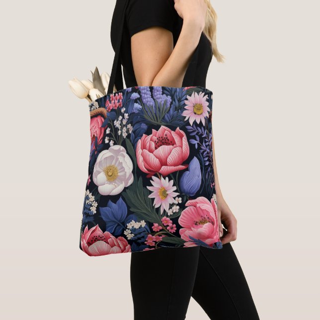 Bolso De Tela Hermosas flores (Detalle)