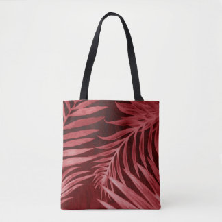 Bolso De Tela Hermosas flores abstractas de color rosa y rojo en