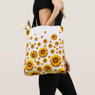 Bolso De Tela Hermosas flores amarillas