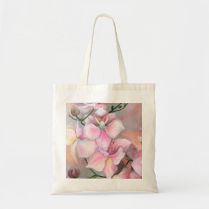 Bolso De Tela Hermosas flores de orquídeas rosadas - Pintura or