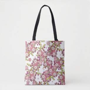 Bolso De Tela Hermosas flores de vidrio