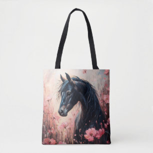 Bolso De Tela Hermosas flores silvestres rosas de Rubor para cab