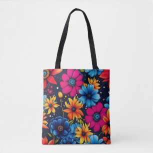 Bolso De Tela Hermosas flores y Rosas