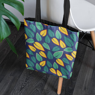 Bolso De Tela Hermosas hojas verdes