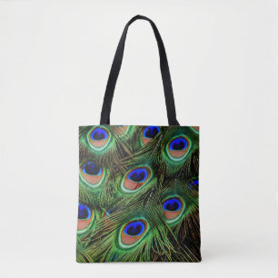 Bolso De Tela Hermosas plumas de pavo real