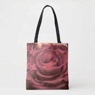 Bolso De Tela Hermosas rosas rojas rosadas flores foto romántica