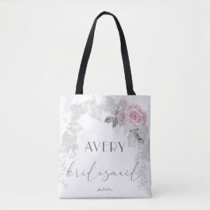 Bolso De Tela Hermosas rosas rosa pálido descalzoBride™