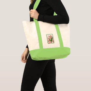 Bolso De Tela Hermoso Amaryllis Temático Floral