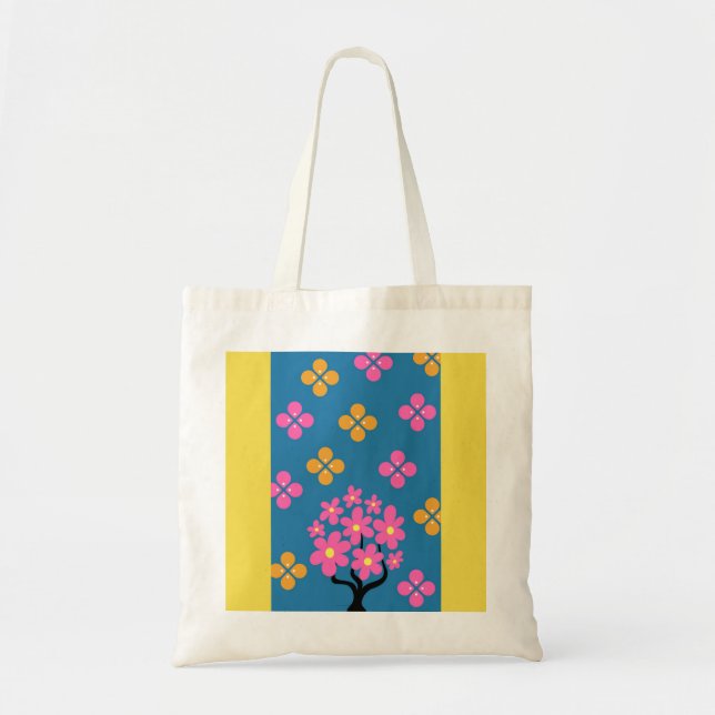 Bolso De Tela Hermoso árbol de primavera (Frente)