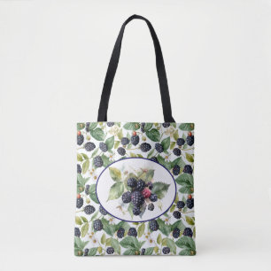 Bolso De Tela Hermoso arte acuático de Blackberries