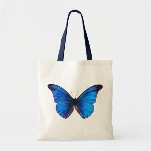 Bolso De Tela Hermoso arte vintage de mariposa monárquica azul