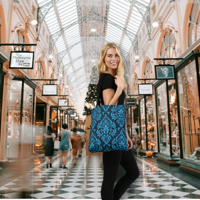 Bolso De Tela Hermoso Brocade Floral Turquesa (Subido por el creador)