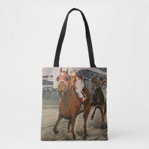 Bolso De Tela Hermoso caballo degusta a los dueños de la carrera