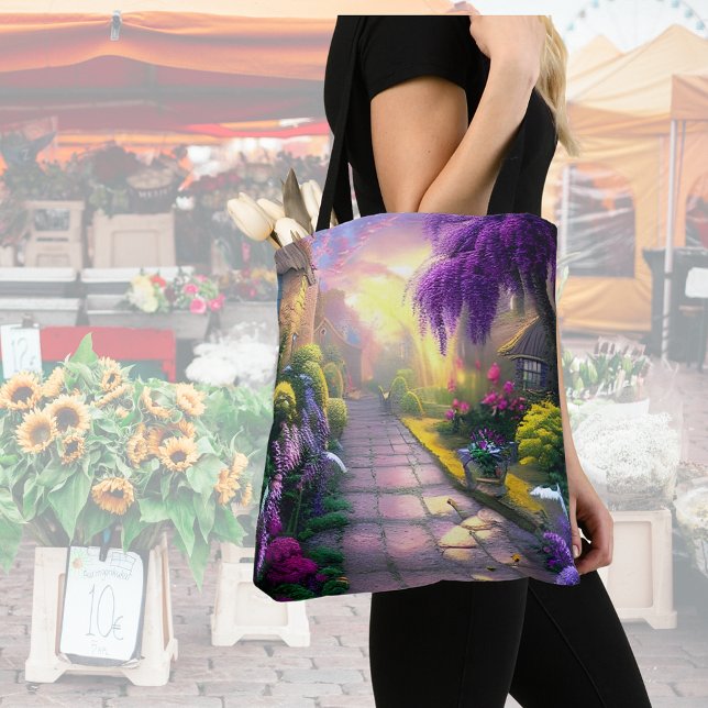 Bolso De Tela Hermoso Camino del Jardín de la Cabaña (Subido por el creador)