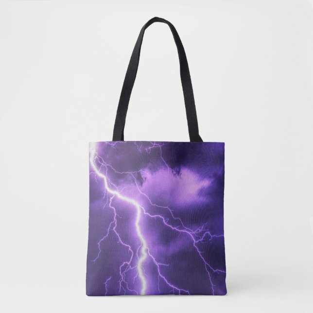 Bolso De Tela hermoso cielo, trueno (Anverso)