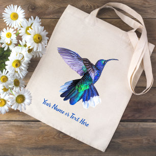 Bolso De Tela Hermoso Colibrí Personalizado