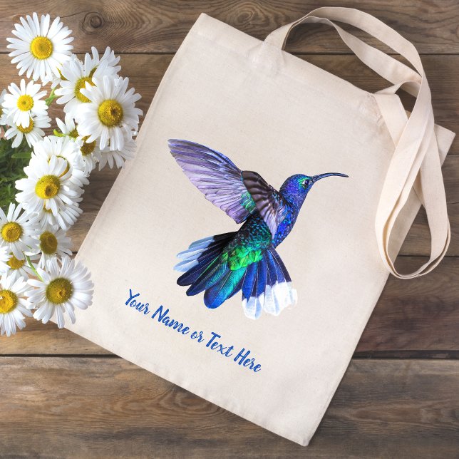 Bolso De Tela Hermoso Colibrí Personalizado (Subido por el creador)
