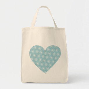 Bolso De Tela Hermoso Corazón Azul