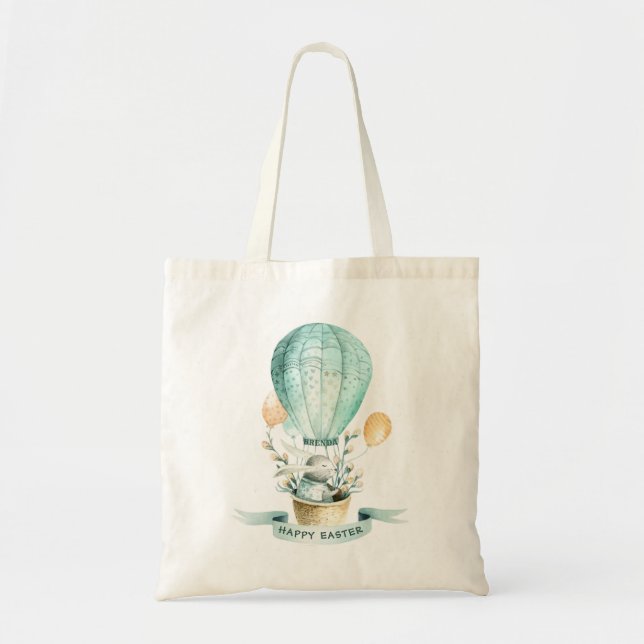 Bolso De Tela Hermoso de Pascua en globo caliente (Frente)