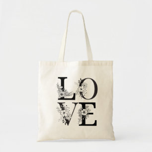 Bolso De Tela Hermoso elegante amor floral moderno Tote Bag