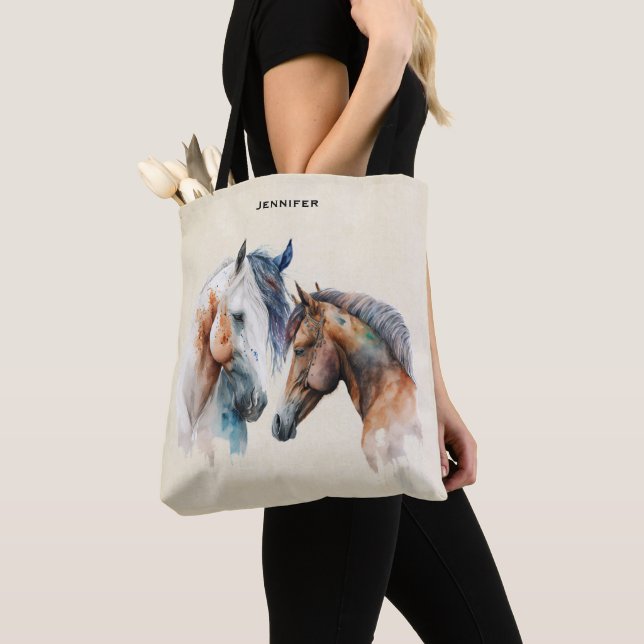 Bolso De Tela Hermoso estilo Caballos de estilo Boho Occidental (Detalle)