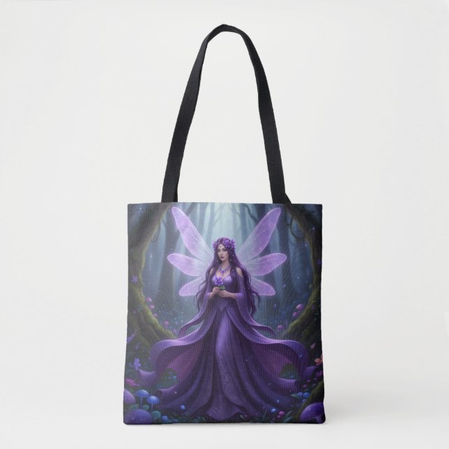 Bolso De Tela Hermoso Febrero Amethyst Fairy (Anverso)