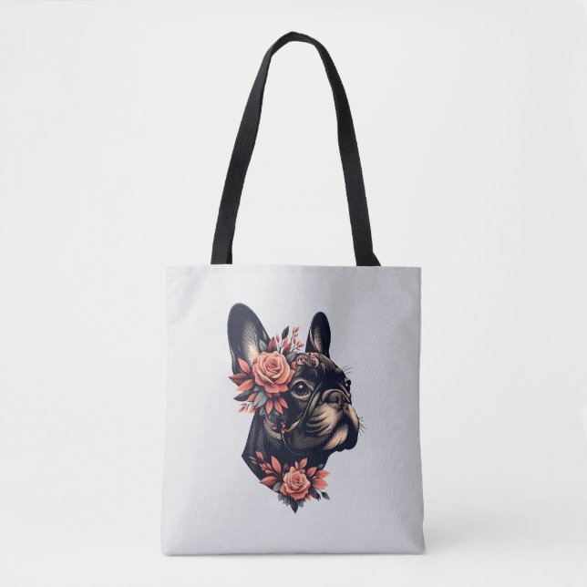 Bolso De Tela Hermoso Frenchie artístico (Anverso)