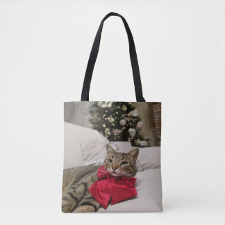 Bolso De Tela Hermoso gato blanco y negro